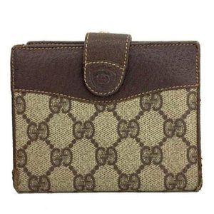 Authentic Gucci Wallet Bifold GG Logo Canvas Leather Used Vintage